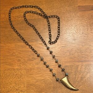 Gold and Black Chain Necklace